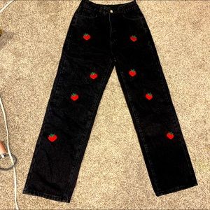 Shein strawberry pants!